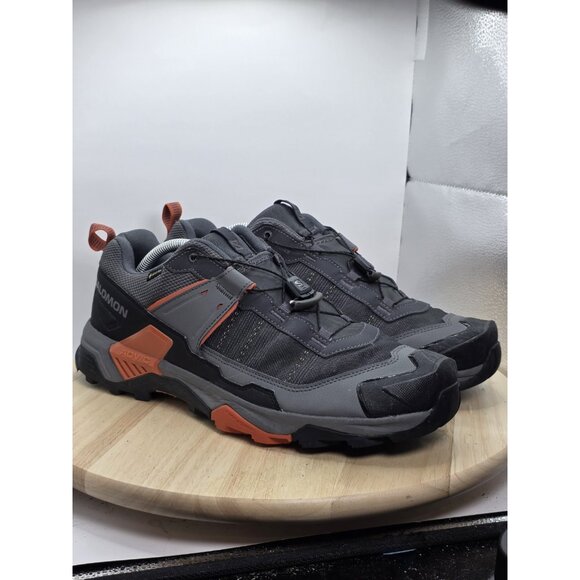 Salomon X Ultra 5 Mid GTX Men's 12 Hiking Shoes, Asphalt/Castlerock/Burnt Ochre - Picture 5 of 11